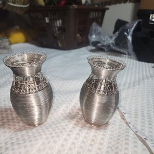 WIRED WIVED STEEL CANDLESTICK HOLDERS